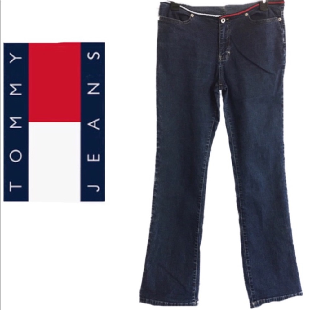 Vintage Tommy Jeans Red White Logo Waist Sz 11
